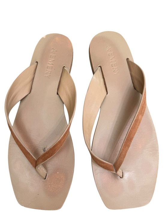 A.EMERY Shoes - A.EMERY Kinto Leather Flip Flop - tan/Brown, Size 8.5